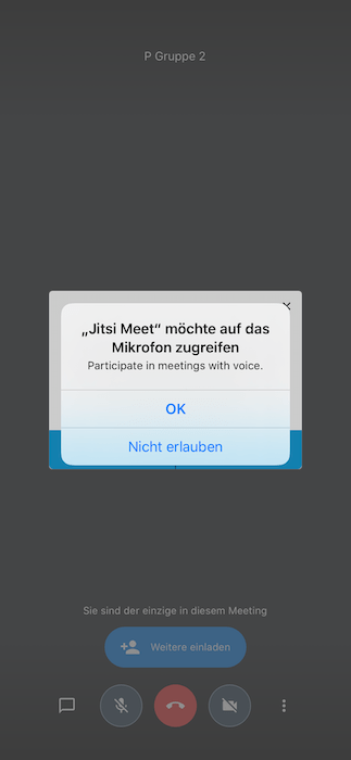 Zugriff auf das Mikrofon erlauben