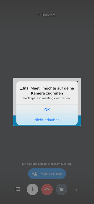 Zugriff auf die Kamera erlauben